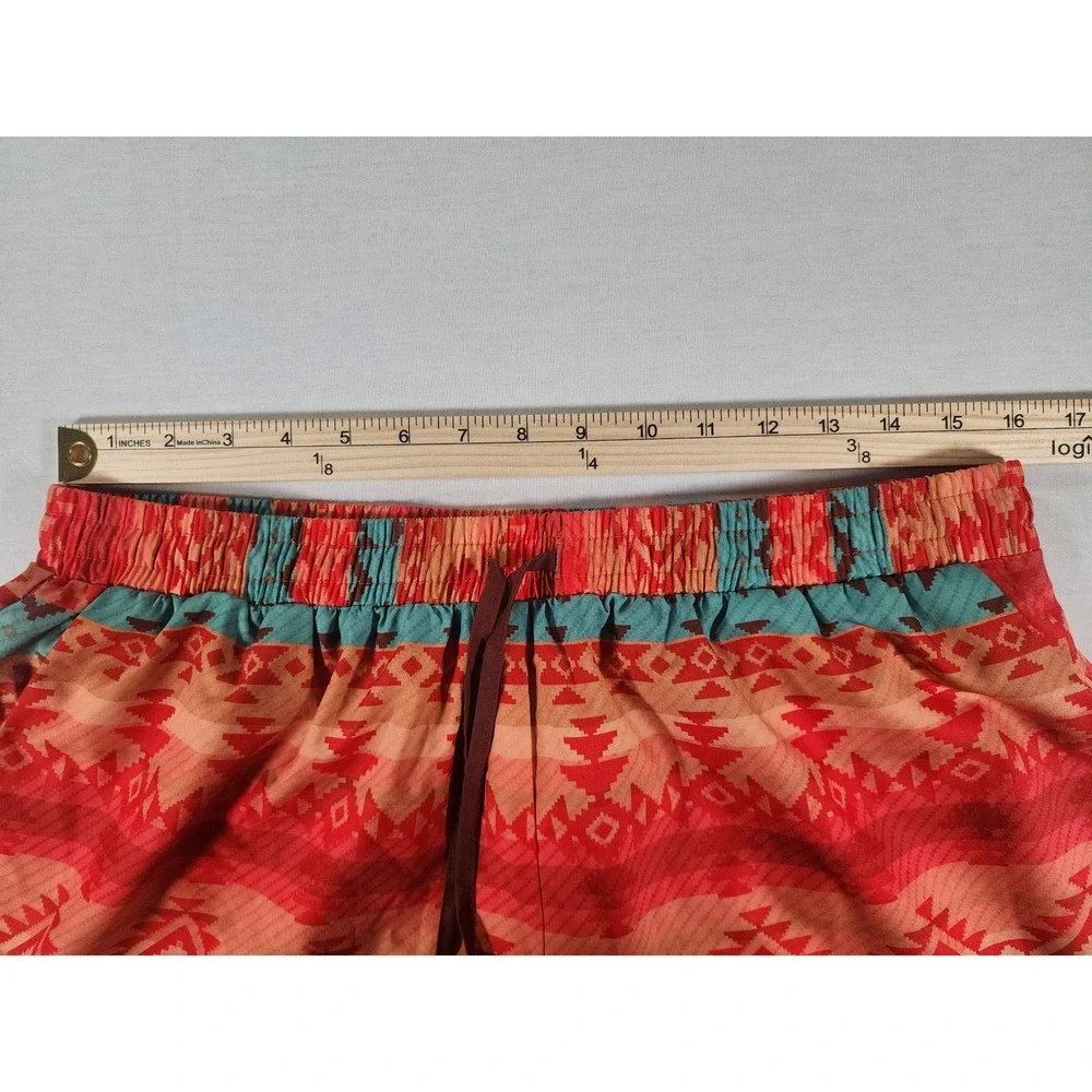 Rowdy Crowd Clothing Running Short Women XL Southwest Aztec Orange Track Western